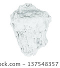 Iceberg chunk with rough melting icy surface. 3D rendering 137548357