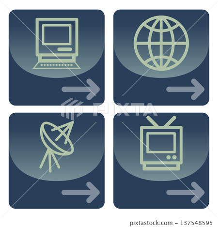 Four graphic symbols on labels 137548595