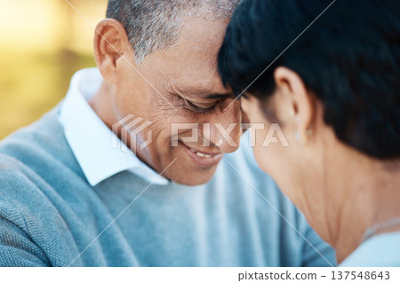 Smile, connection and senior couple embracing in a park on a romantic date together in nature. Love, happy and elderly man and woman in retirement hugging for care, marriage or support in a garden. Smile, connection and senior couple embracing in a park on a romantic date together in nature. Love, happy and elderly man and woman in retirement hugging for care, marriage or support in a garden. 137548643