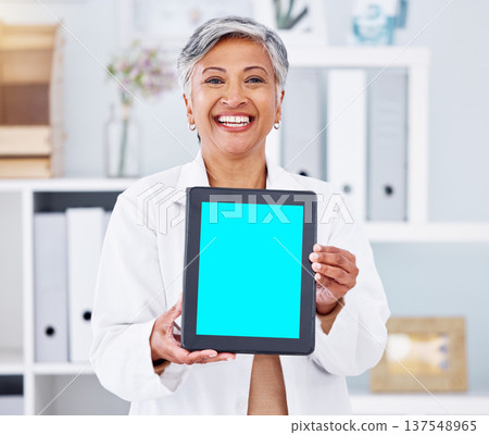 Doctor, senior woman and tablet, mockup and screen with telehealth advertising, hospital and technology. Healthcare website, ads for health and wellness app with physician and online medical system Doctor, senior woman and tablet, mockup and screen with telehealth advertising, hospital and technology. Healthcare website, ads for health and wellness app with physician and online medical system 137548965