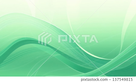Abstract Green Wave Background Design. AI Generated 137549815
