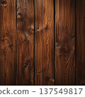 Rustic Dark Brown Wood Planks Background. AI Generated 137549817