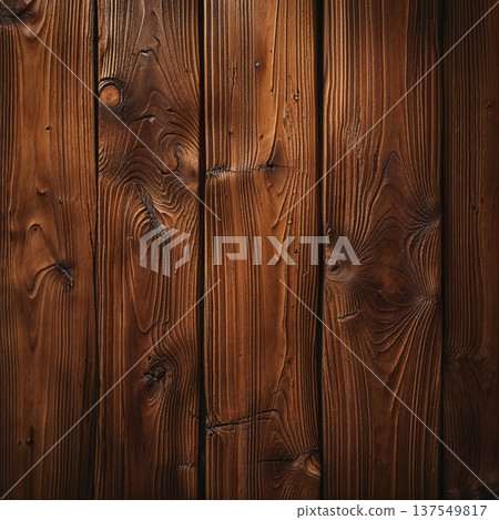 Rustic Dark Brown Wood Planks Background. AI Generated 137549817