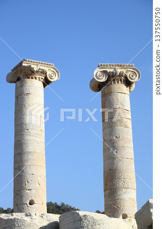The ruins of the ancient city of Sardes, the capital of the Lydian State, are located in the town of Sart in Salihli district today. 137550750