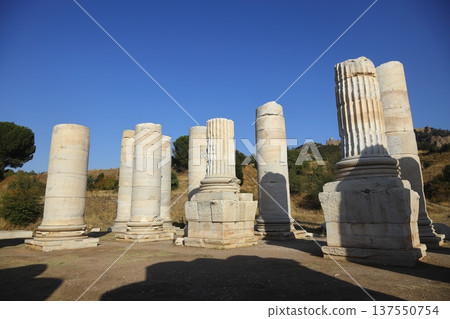 The ruins of the ancient city of Sardes, the capital of the Lydian State, are located in the town of Sart in Salihli district today. The ruins of the ancient city of Sardes, the capital of the Lydian State, are located in the town of Sart in Salihli district today. 137550754