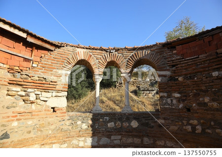 The ruins of the ancient city of Sardes, the capital of the Lydian State, are located in the town of Sart in Salihli district today. The ruins of the ancient city of Sardes, the capital of the Lydian State, are located in the town of Sart in Salihli district today. 137550755