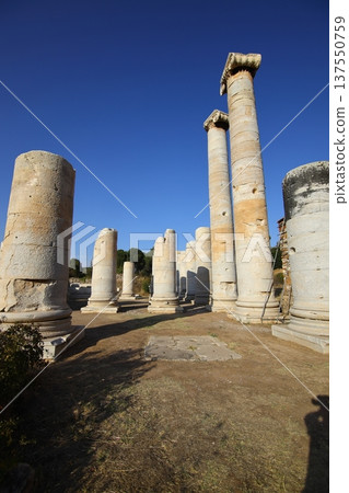 The ruins of the ancient city of Sardes, the capital of the Lydian State, are located in the town of Sart in Salihli district today. The ruins of the ancient city of Sardes, the capital of the Lydian State, are located in the town of Sart in Salihli district today. 137550759