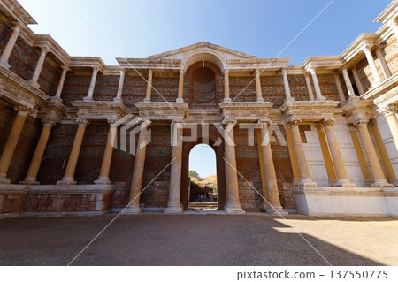 The ruins of the ancient city of Sardes, the capital of the Lydian State, are located in the town of Sart in Salihli district today. The ruins of the ancient city of Sardes, the capital of the Lydian State, are located in the town of Sart in Salihli district today. 137550775