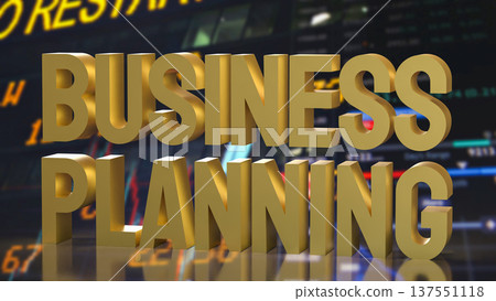 Golden Business Planning Concept With Stock Market Financial Data Background 3d render. Golden Business Planning Concept With Stock Market Financial Data Background 3d render. 137551118