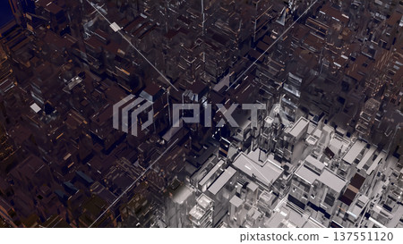 Futuristic Transparent Glass Cityscape Abstract Architecture Background 3d render. Futuristic Transparent Glass Cityscape Abstract Architecture Background 3d render. 137551120