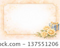 Yellow rose and gift frame 137551206