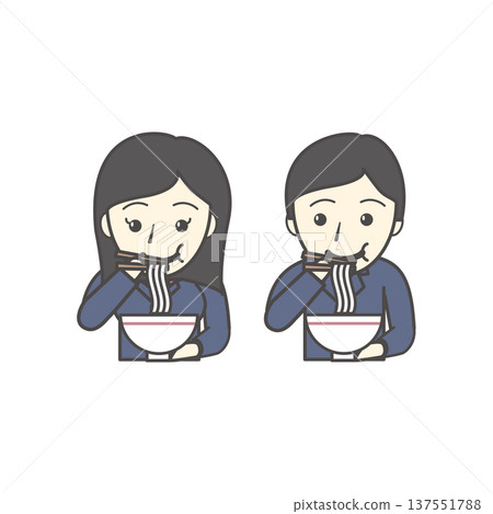 一群身穿制服的學生在吃拉麵(高中男生女生,放學後,用餐,美食,日常生活) 一群身穿制服的學生在吃拉麵(高中男生女生,放學後,用餐,美食,日常生活) 137551788