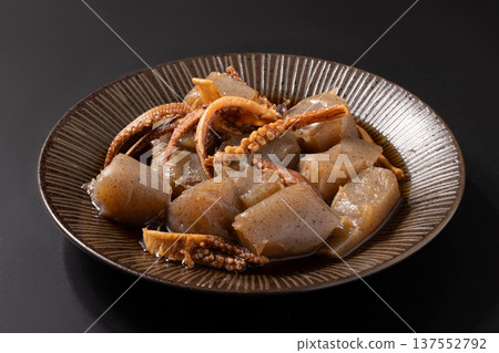 Simmered dish (squid tentacles, konjac) Simmered dish (squid tentacles, konjac) 137552792