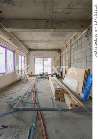 Apartment renovation underway Apartment renovation underway 137553218