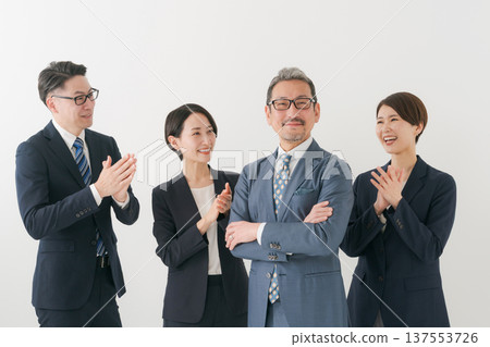 Delighted business people Delighted business people 137553726