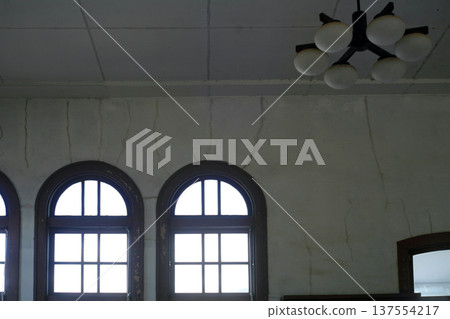 Retro station waiting room Retro station waiting room 137554217