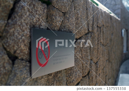 Stainless steel guide sign Stainless steel guide sign 137555338