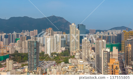 Kowloon City skyline overlooking dense urban residential landscape March 8 2026 Kowloon City skyline overlooking dense urban residential landscape March 8 2026 137555805
