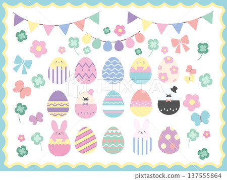 Easter illustration material Easter illustration material 137555864