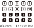 Set of numbers (oval rectangle) 137556168