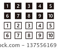 Set of black and white square numbers 137556169