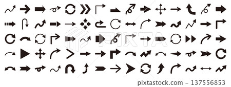 Arrows vector illustration set. Icon, simple Arrows vector illustration set. Icon, simple 137556853