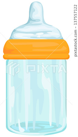 Empty baby bottle illustration vector material 137557122
