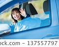 一位女子正在公路旅行 137557797
