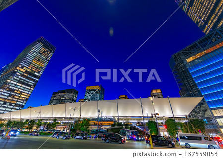 Tokyo, Chiyoda Ward, Marunouchi, Tokyo Station night view Tokyo, Chiyoda Ward, Marunouchi, Tokyo Station night view 137559053