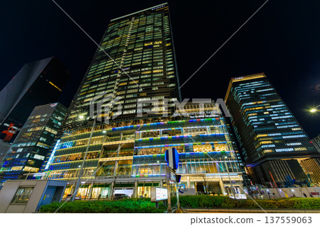 Tokyo Chuo Ward Yaesu Night view of Tokyo Midtown Yaesu 137559063