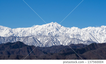 北阿爾卑斯山脈白雪皚皚的亞里山 137560004