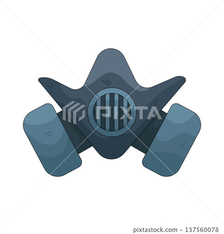 Illustration of gas mask 137560078