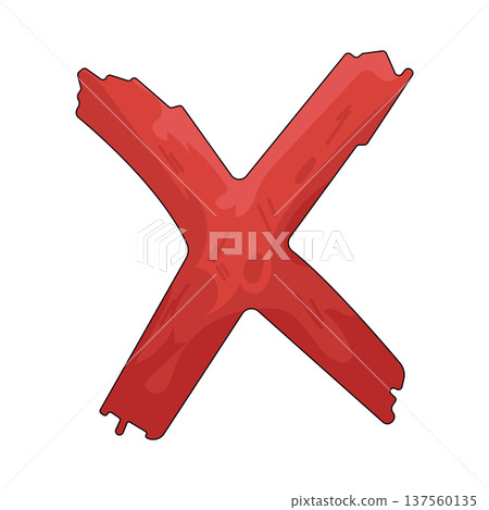 Illustration of cross mark 137560135