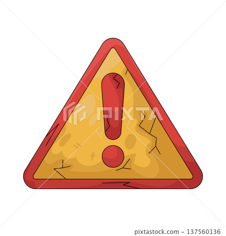 Illustration of warning sign Illustration of warning sign 137560136