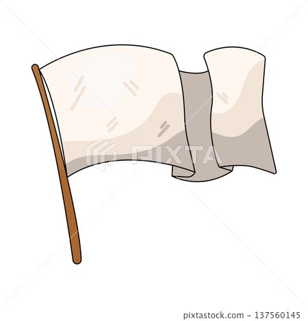 Illustration of white flag Illustration of white flag 137560145