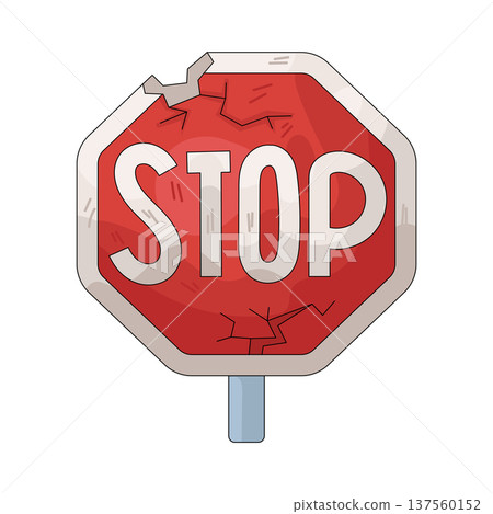 Illustration of stop sign Illustration of stop sign 137560152