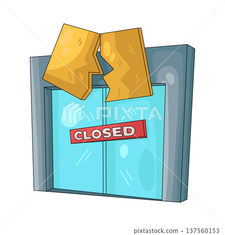 Illustration of closed elevator Illustration of closed elevator 137560153