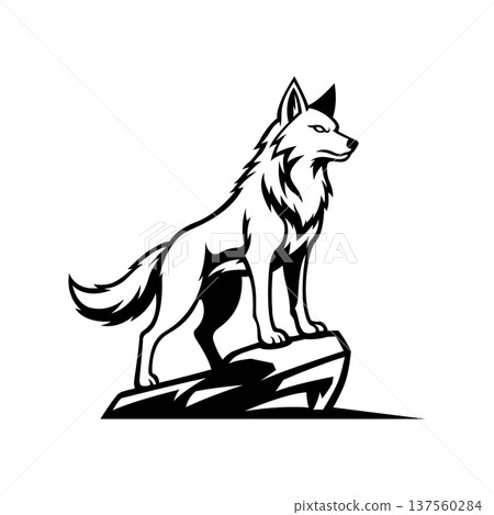 coyote mascot logo illustration vector design template modern style coyote mascot logo illustration vector design template modern style 137560284