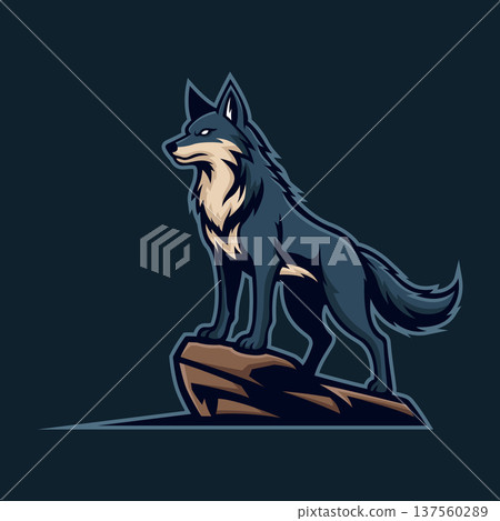 coyote mascot logo illustration vector design template modern style coyote mascot logo illustration vector design template modern style 137560289