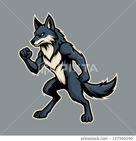 coyote mascot logo illustration vector design template modern style coyote mascot logo illustration vector design template modern style 137560290
