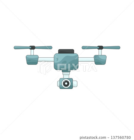 Illustration of drone camera Illustration of drone camera 137560780