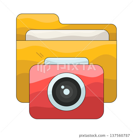 Illustration of camera folder Illustration of camera folder 137560787