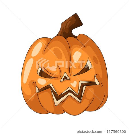 Illustration of scary pumpkin Illustration of scary pumpkin 137560800