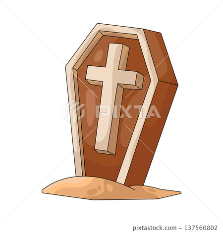 Illustration of coffin Illustration of coffin 137560802