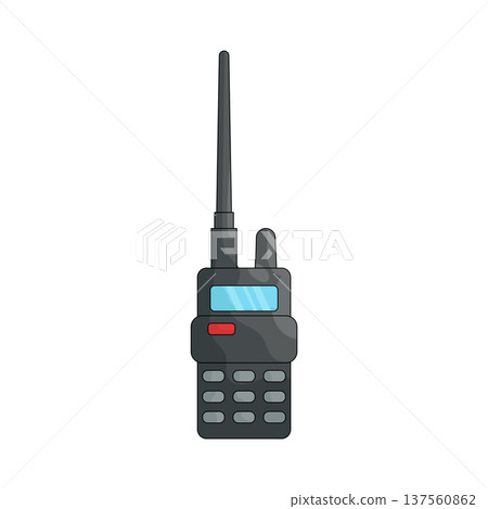 Illustration of walkie talkie 137560862