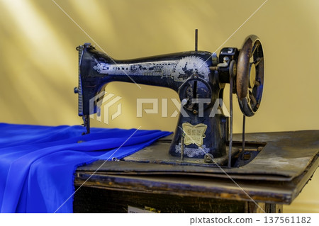 An old sewing machine. 137561182