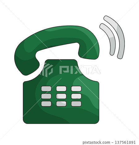 Illustration of landline Illustration of landline 137561891