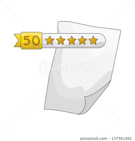 Illustration of five star rating Illustration of five star rating 137561892