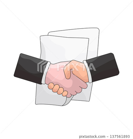 Illustration of handshake Illustration of handshake 137561893