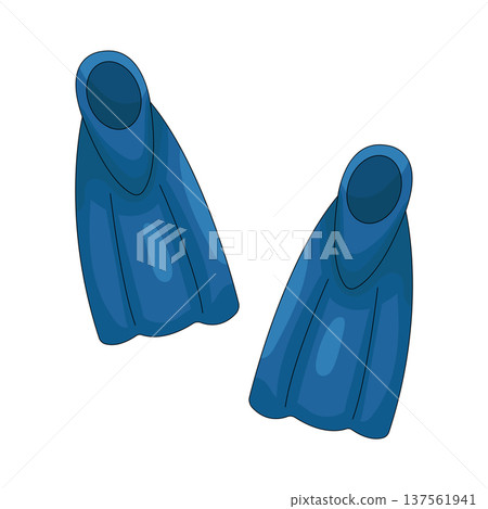 Illustration of Diving fins Illustration of Diving fins 137561941